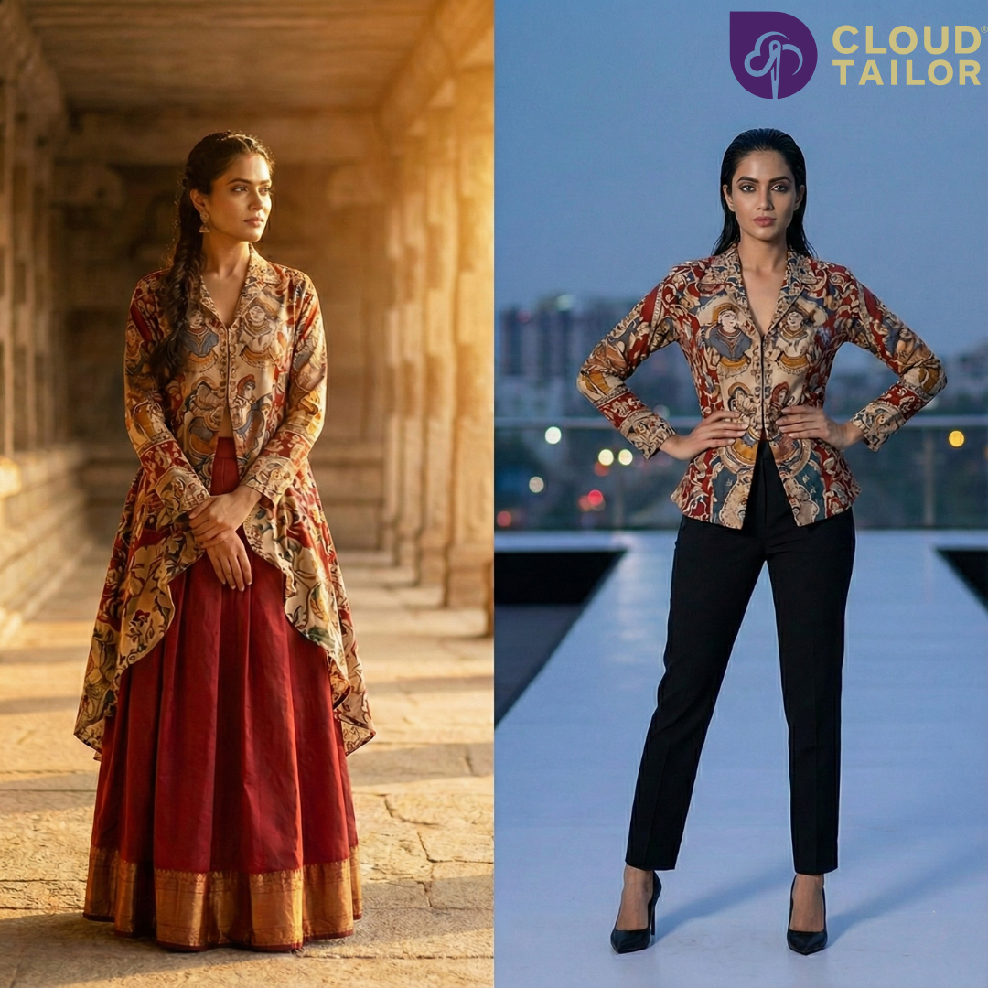 Styling Your Custom-Made Kalamkari Jacket: From Temple to Runway in | CloudTailor