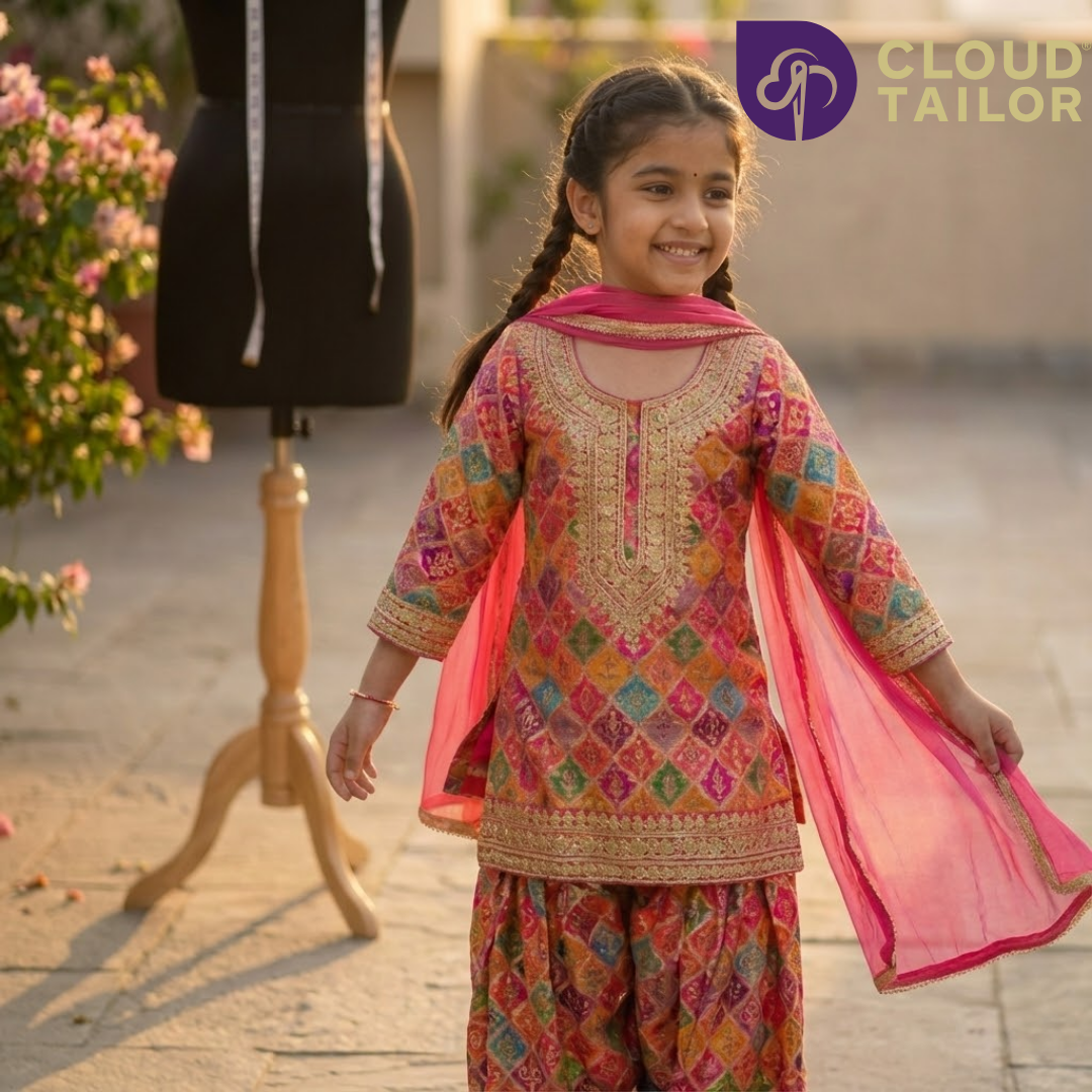 The Perfect Fit: Why Custom-Tailored Salwar Suits Win Over Readymade for Growing Kids in |CloudTailor