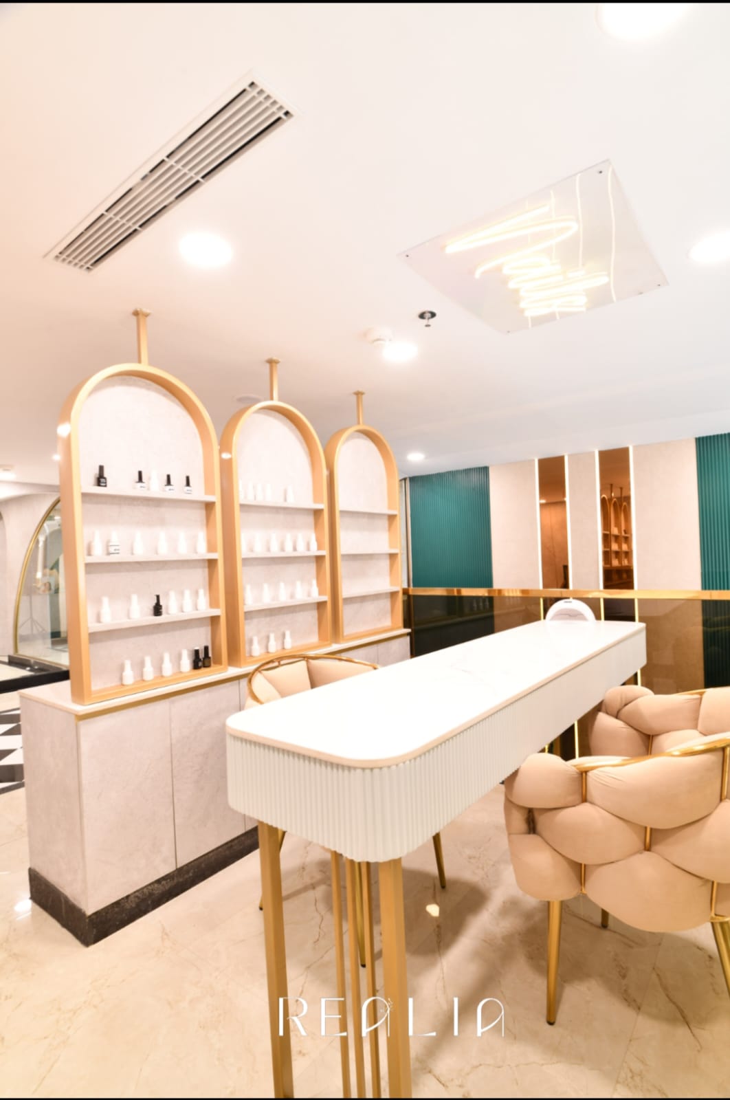 modern spa treatment room