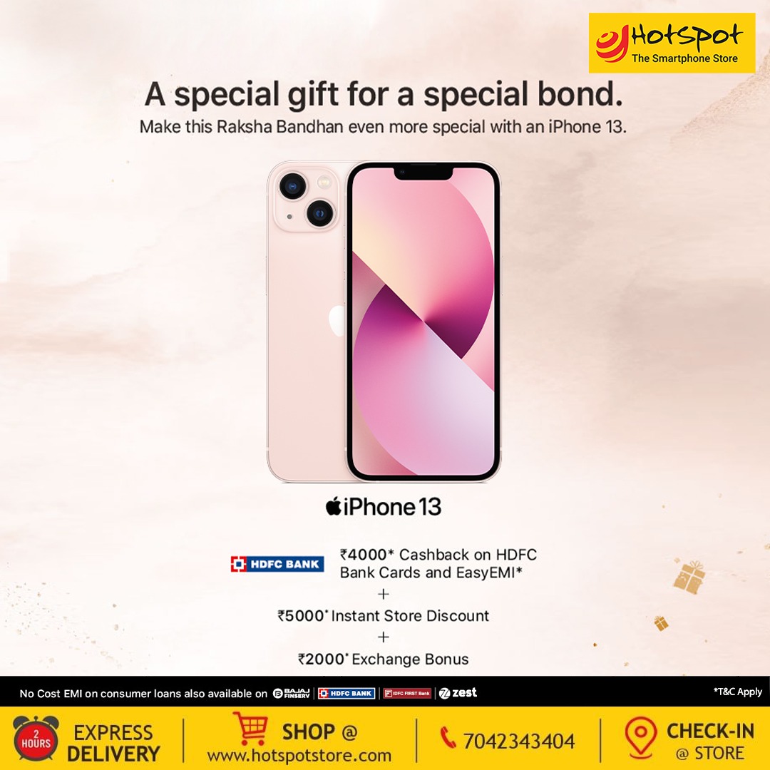 iPhone 13 raksha bandhan offer
