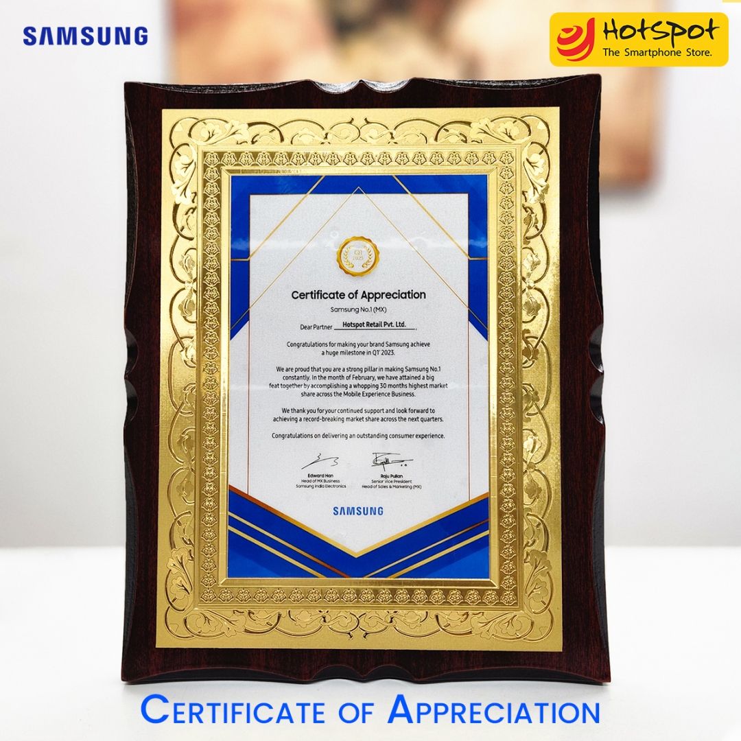 certificate of appreciation